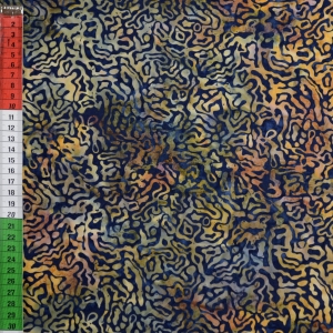 Batik, Mäander auf dunkelblauem Hintergrund 