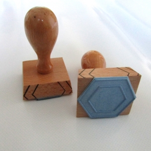 Hexagon Stempel. 1,5 cm Seitenlänge