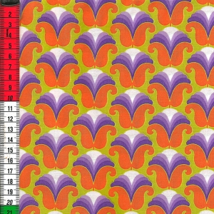 Scrap Bag, Blütenkelche in orange und Fliedertönen 